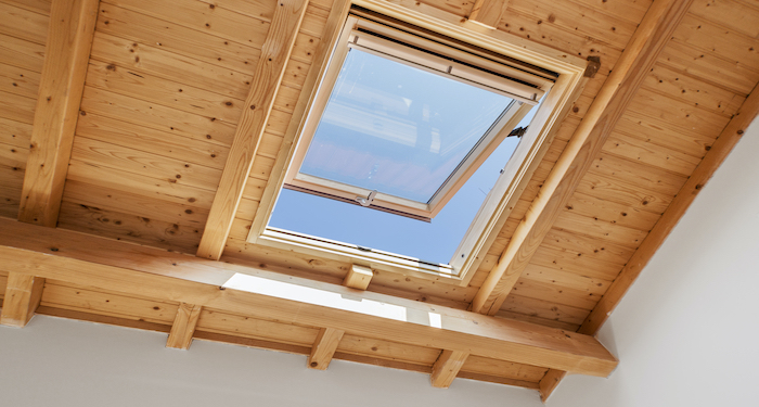 a wooden loft
ladder