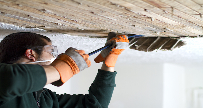 a wooden loft
ladder