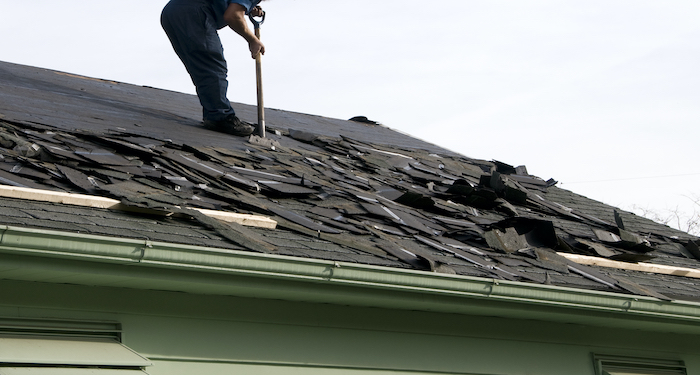 Slate roof removal