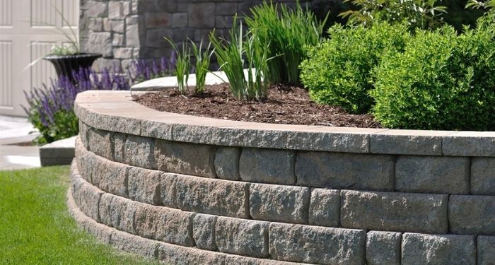 round stone garden wall