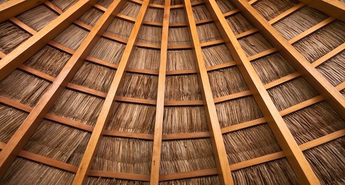 a thatched roof