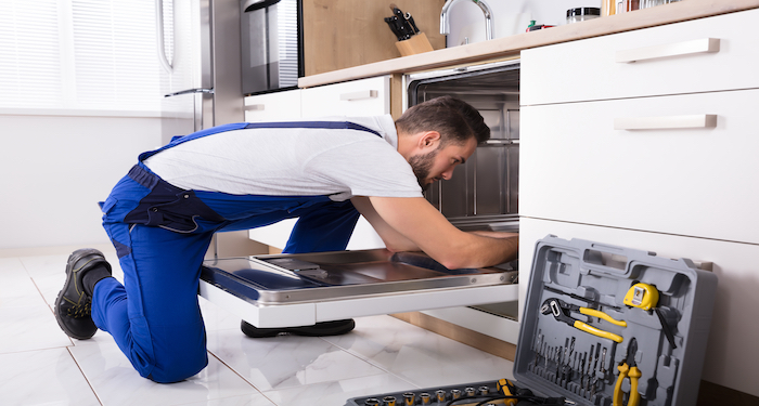 installing dishwasher