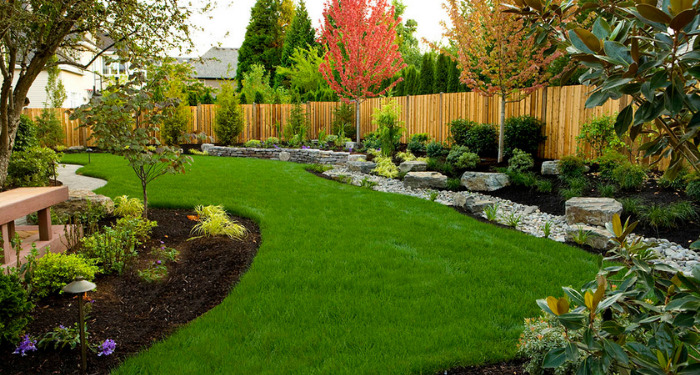 beautifully landscaped garden