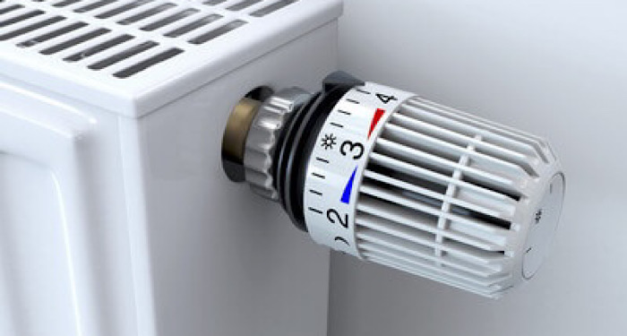 close up of a radiator gauge