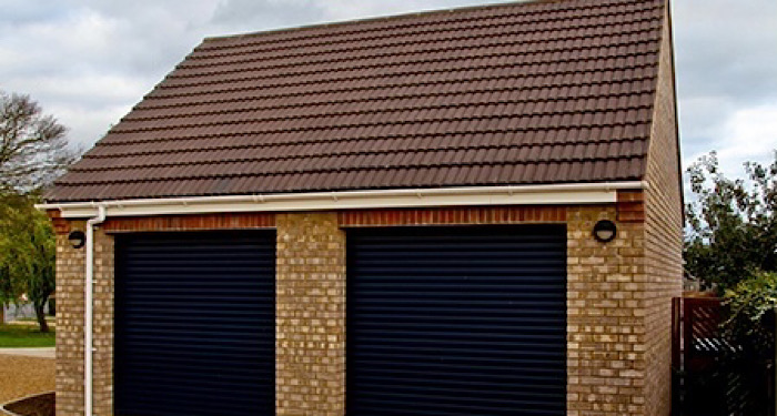 brick double garage