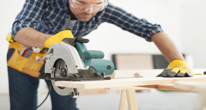 Yellow mitre saw