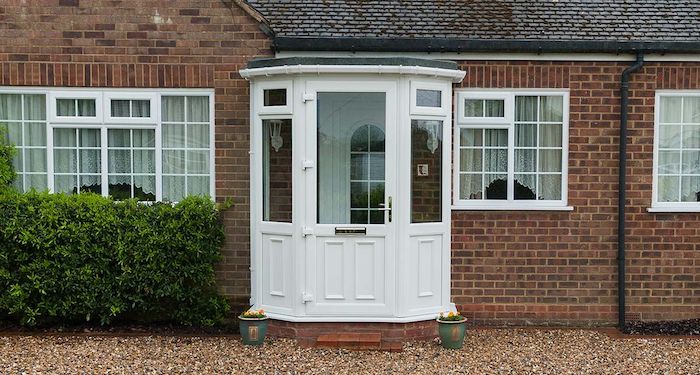 white upvc porch 