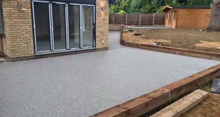 New resin driveway