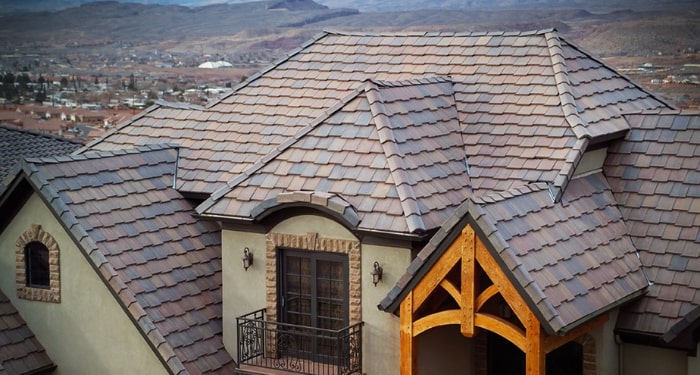 large tiled roof