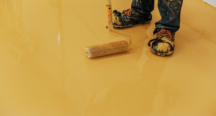 yellow resin floor