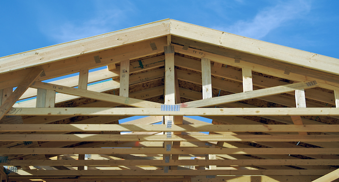 wooden outbuilding frame