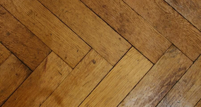 close up of oak parquet flooring