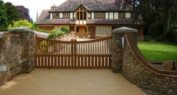 House with new resin driveway