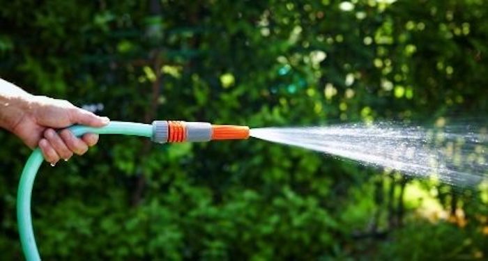 Using a garden hose