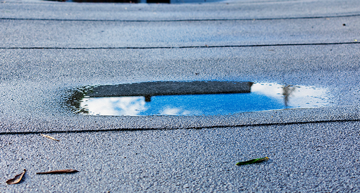 Damaged roof