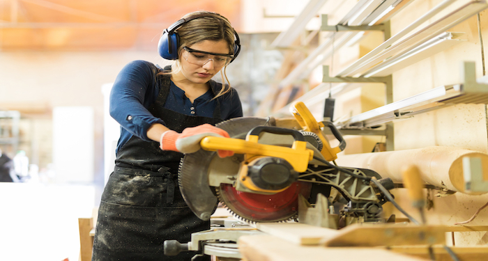 Carpenter Using Circular Saw