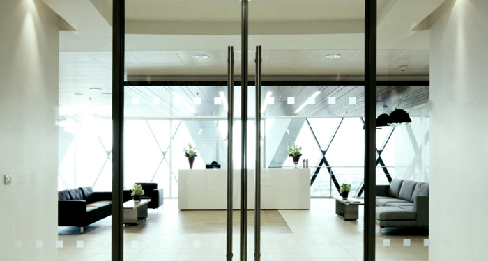 glass fire door