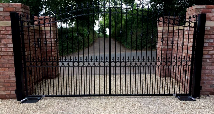 black metal gate