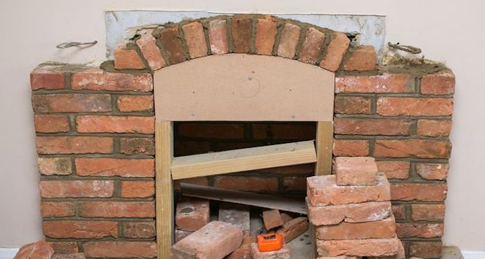 brick chimney breast