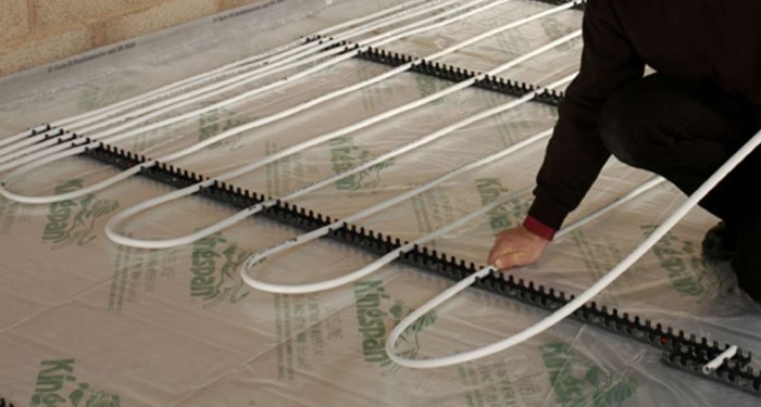 wet underfloor heating