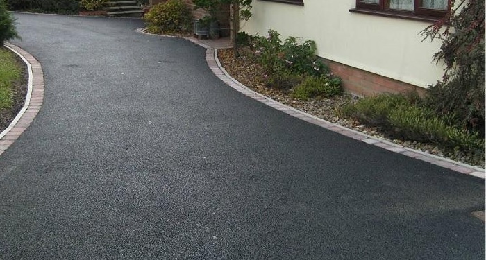 Black tarmac driveway