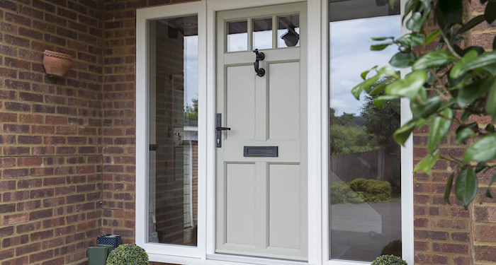 green uPVC front door