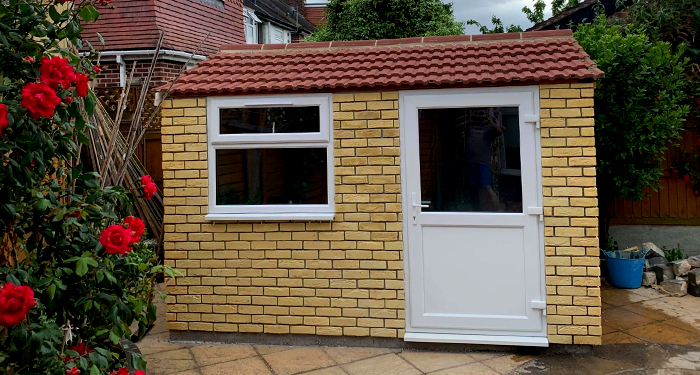 Light shed with White Door