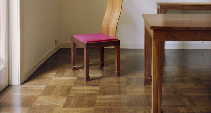 glossy parquet flooring