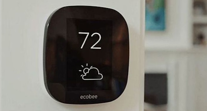 Black smart thermostat