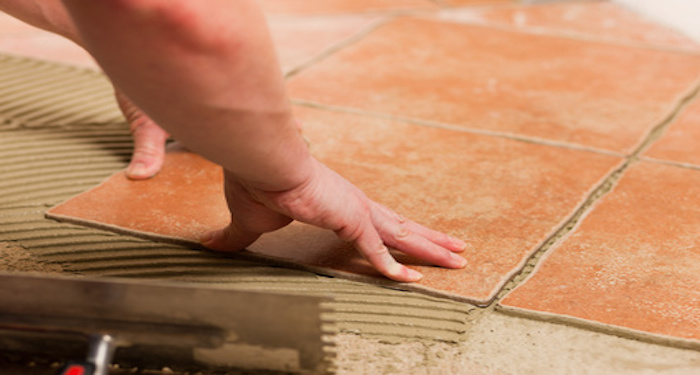 Teracotta bathroom tiles