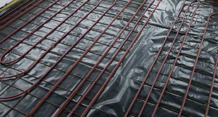 image of wet underfloor heating