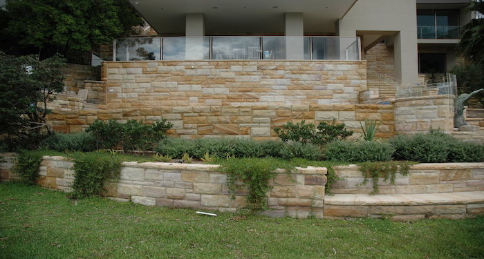 Curved garden wall