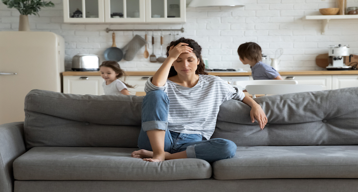 a woman dealing with stress