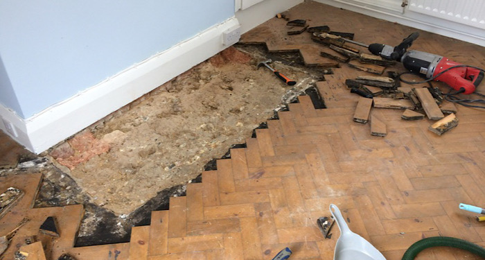 removing parquet flooring