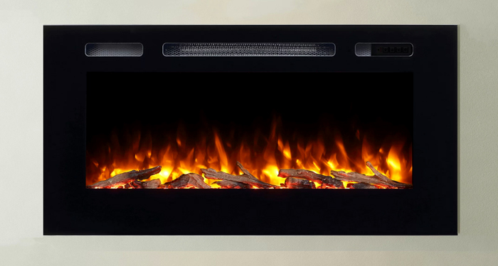 electric fireplace black