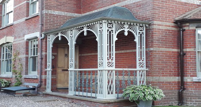 white edwardian porch