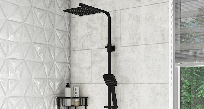 black mixer shower