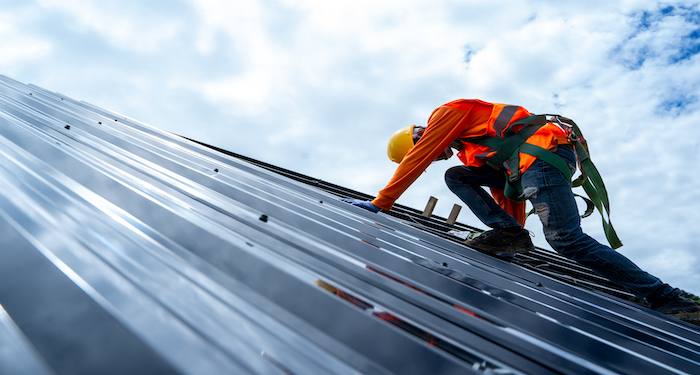 tradesman on roof