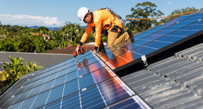 Solar panel installation
