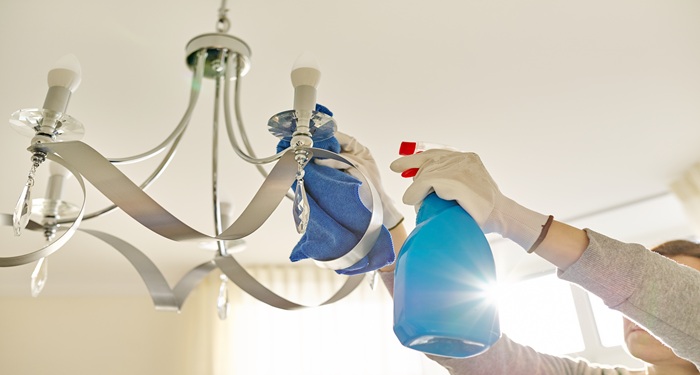 Cleaning light fitting