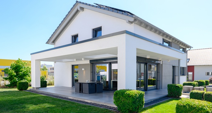 Modern house flat roof