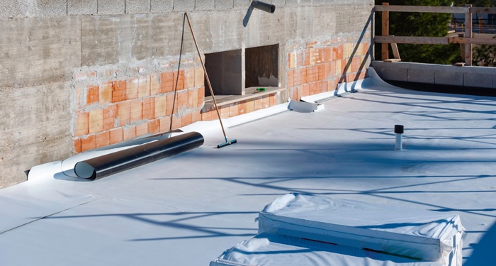 Roof being laid