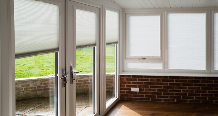 Conservatory with blinds
