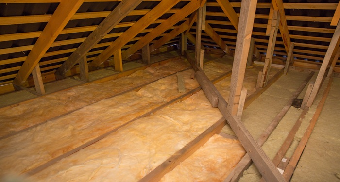 Loft with insulation