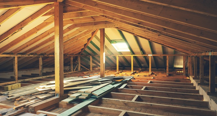 Taking loft boards up