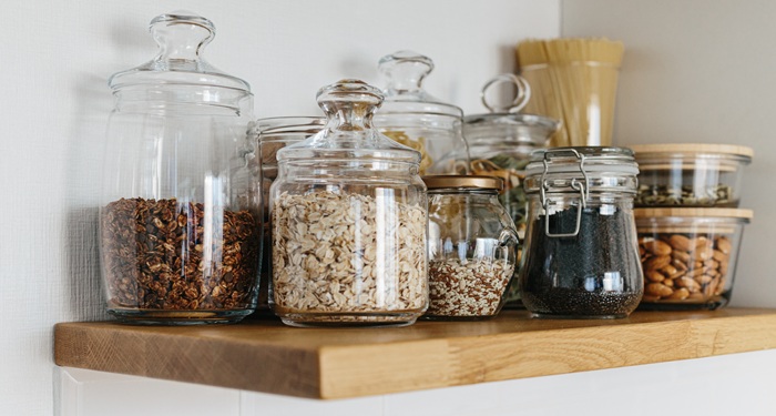 Jars in kitchen