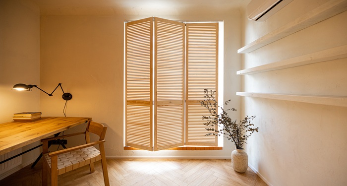 Shutters at door