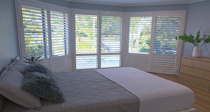 Shutters in bedroom