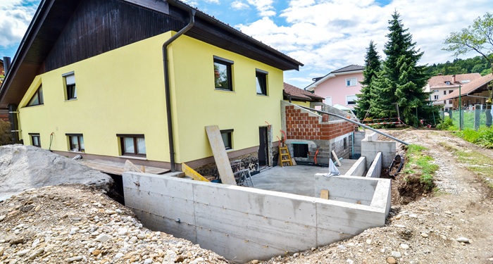 Extension being built