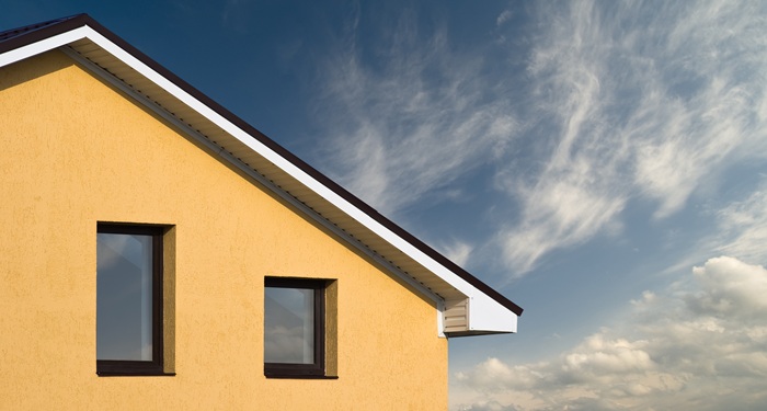 Orange rendered house